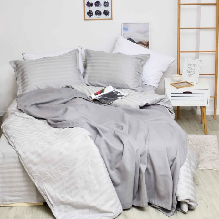 Комплект постільної білизни Tiare Євро Сатин Stripe 80