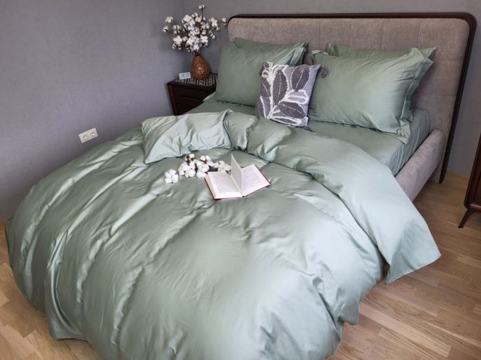 Сатин однотонний MINT, №0200 (Полуторний)