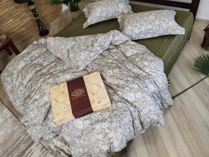 Сатин PREMIUM, MUSCAT OLIVE нав 50*70см, підк двуст. (Двоспальний)