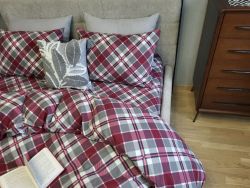 Крафт бордо, Turkish flannel (Полуторний)