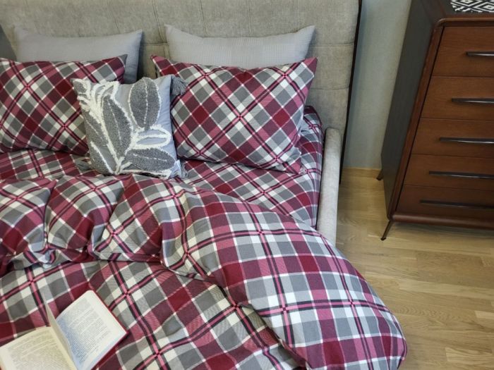 Крафт бордо, Turkish flannel (Полуторний)