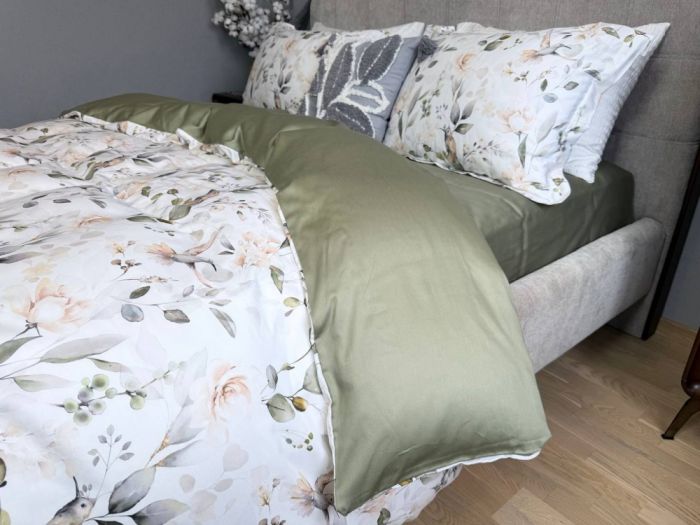 Сатин PREMIUM, BIRDS (Полуторний)