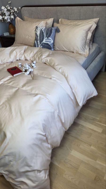 Сатин однотонний BEIGE, №0060 (Полуторний)