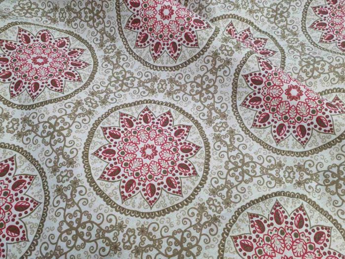 Етно оранж, ранфорс Двостор. 50/70 нав. (Полуторний)