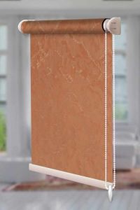 Рулонна штора Шовк відкритого типу Абрикосовий