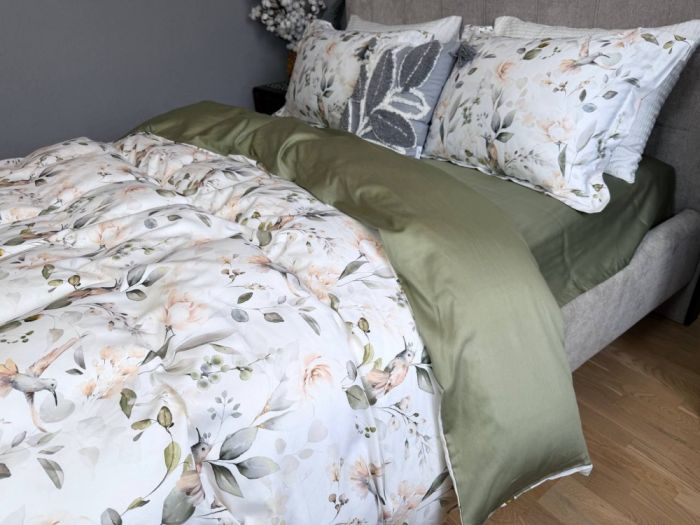 Сатин PREMIUM, BIRDS (Полуторний)