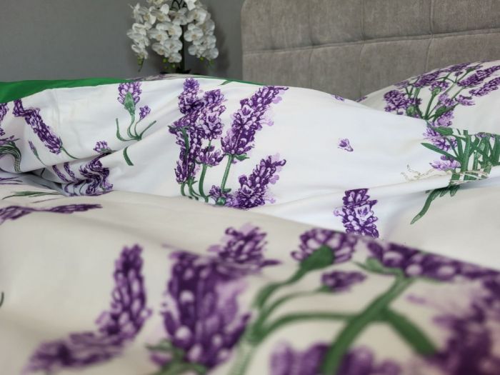 Сатин PREMIUM, LAVENDER GREEN підк. Цільн. (Полуторний)