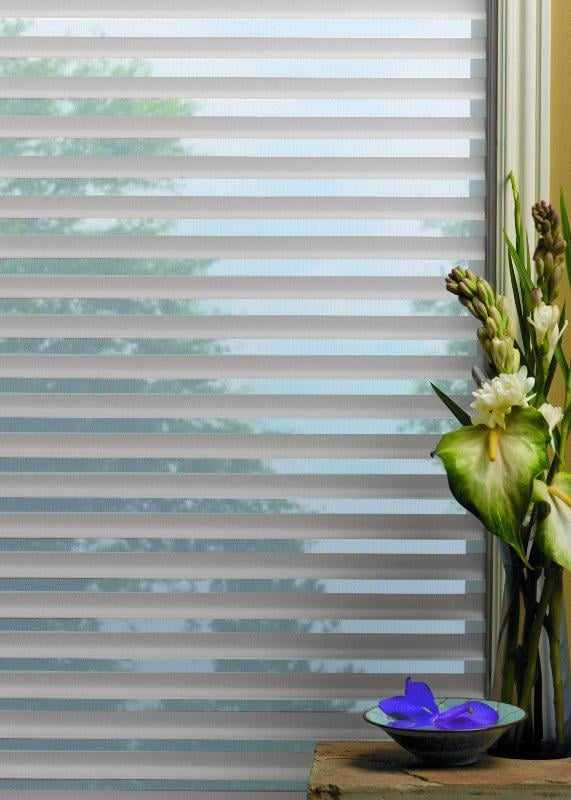 Рулонна штора Силуeт-3D день-ніч відкритого типу Білий