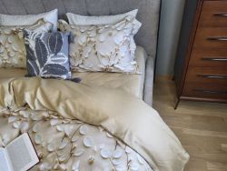 Сатин PREMIUM, LEAVES (Полуторний)