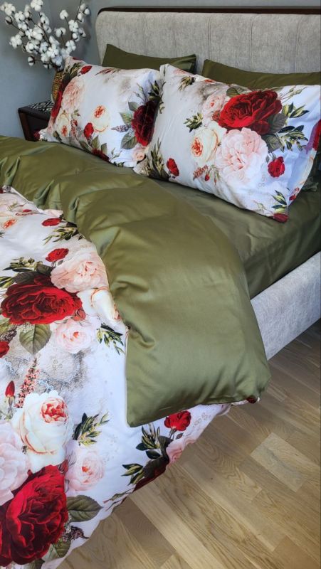 Сатин PREMIUM, ROSE (Полуторний)