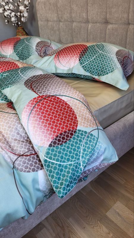 Сатин PREMIUM, TOLEDO COLORFUL підк. Цільн. (Полуторний)