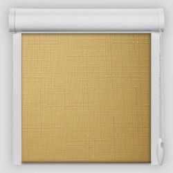 Рулонна штора Льон закритого типу Світло-жовтий