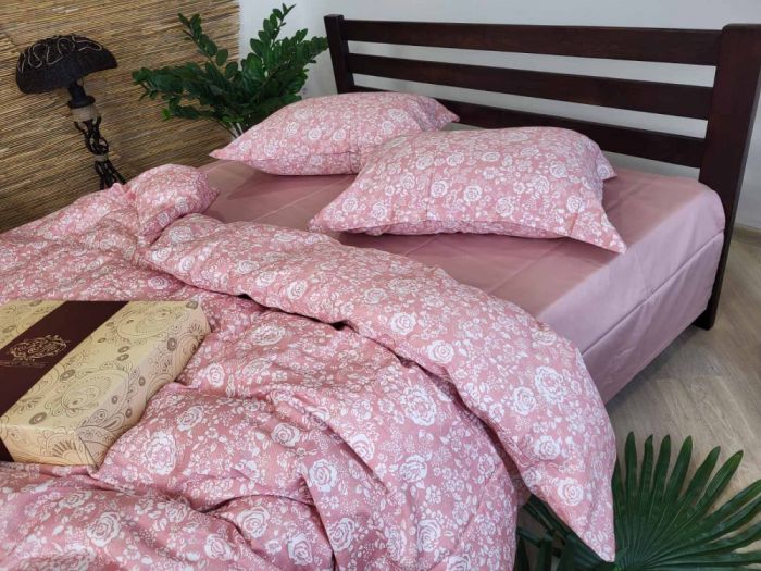 Сатин PREMIUM, MUSCAT ROSE підк. Цільн. (Полуторний)