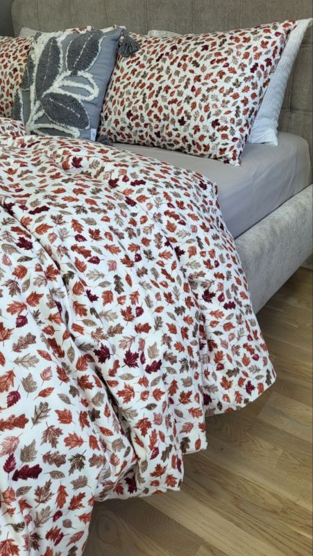 Багряна осінь/сірий мусон, Turkish flannel (Полуторний)