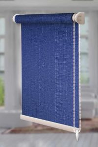 Рулонна штора Льон відкритого типу Джинс (Len-RSS-01-3949)