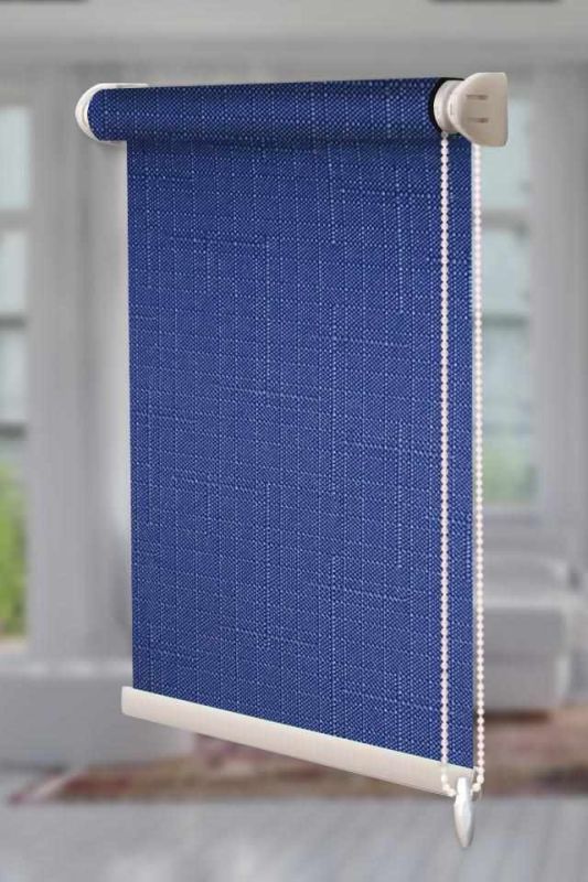 Рулонна штора Льон відкритого типу Джинс (Len-RSS-01-3905)