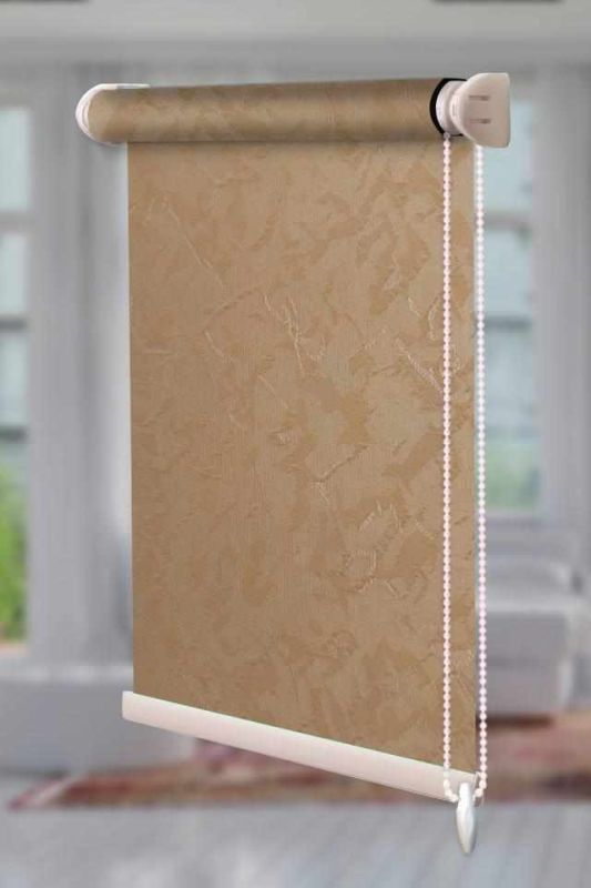 Рулонна штора Шовк відкритого типу Бежевий