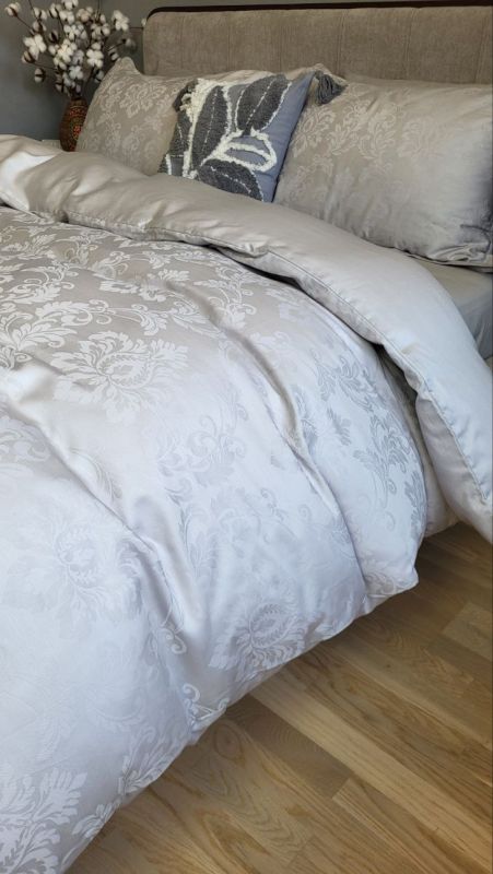 Сатин JACQUARD, TIARA GREY (Полуторний)