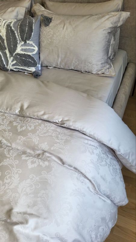 Сатин JACQUARD, TIARA GREY (Полуторний)