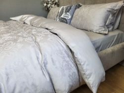 Сатин JACQUARD, TIARA GREY (Полуторний)