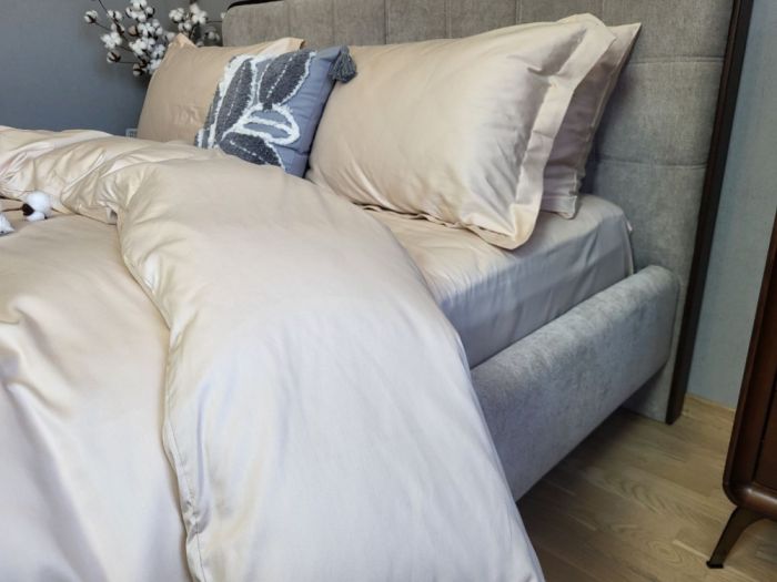 Сатин однотонний BEIGE, №0060 (Полуторний)