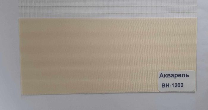 Рулонна штора Акварель DN день-ніч закритого типу П-подібна Молочний