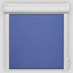 Рулонна штора Льон закритого типу Синій