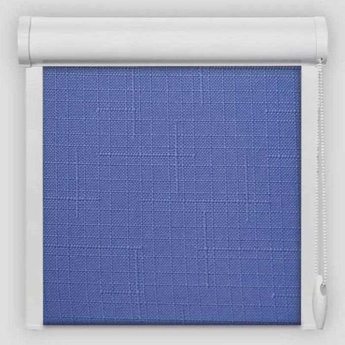 Рулонна штора Льон закритого типу Синій