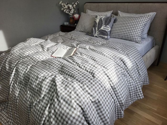 Клітинка/смужка, Turkish flannel нав 50*70см, підк двустор (Полуторний)