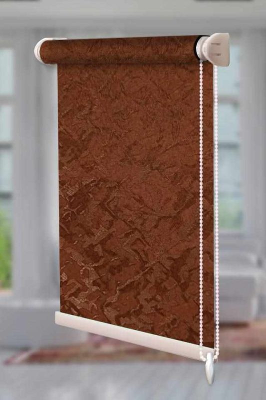 Рулонна штора Шовк відкритого типу Коричневий