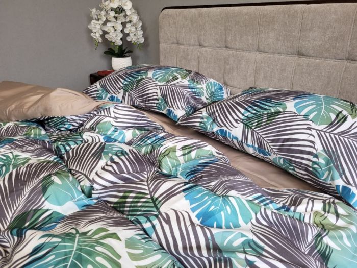 Сатин PREMIUM, TROPICS (Полуторний)