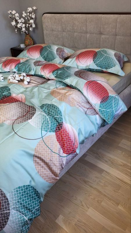 Сатин PREMIUM, TOLEDO COLORFUL підк. Цільн. (Полуторний)