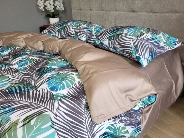 Сатин PREMIUM, TROPICS (Полуторний)