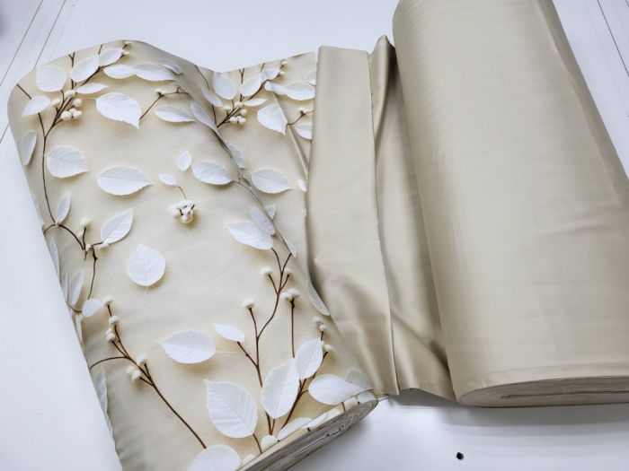 Сатин PREMIUM, LEAVES (Полуторний)