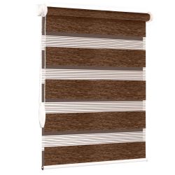 Рулонна штора Pastoral день-ніч відкритого типу Шоколадний