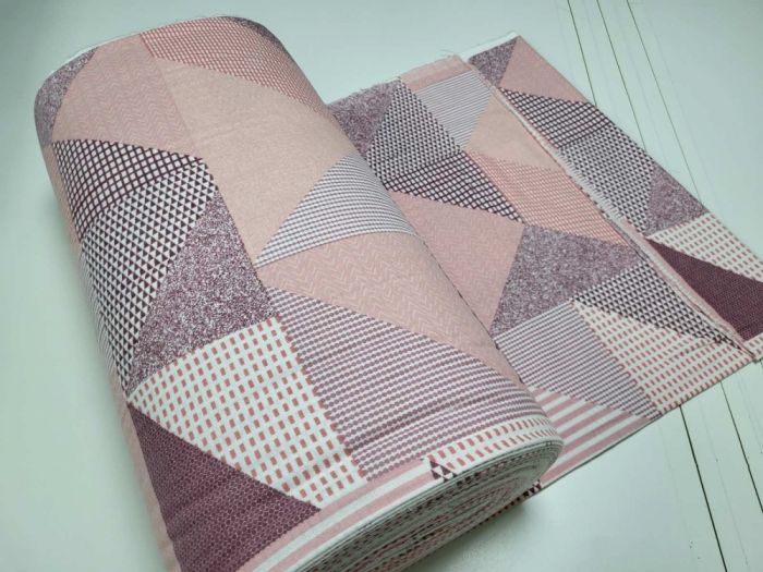 Печворк рожевий, Turkish flannel (Полуторний)