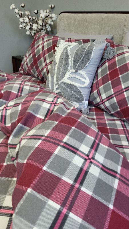 Крафт бордо, Turkish flannel (Полуторний)