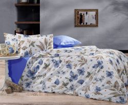 Оазис синій, cotton (Полуторний)