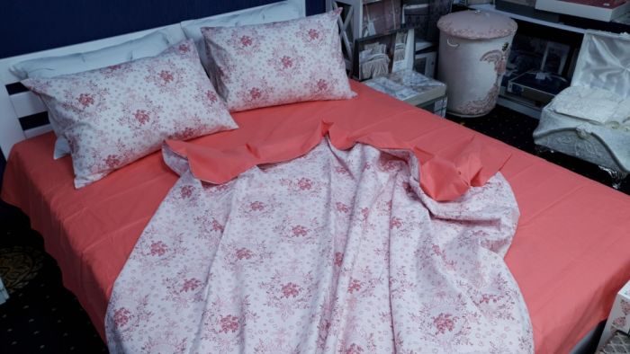 Прованс корал, ранфорс нав 50*70см (Полуторний)