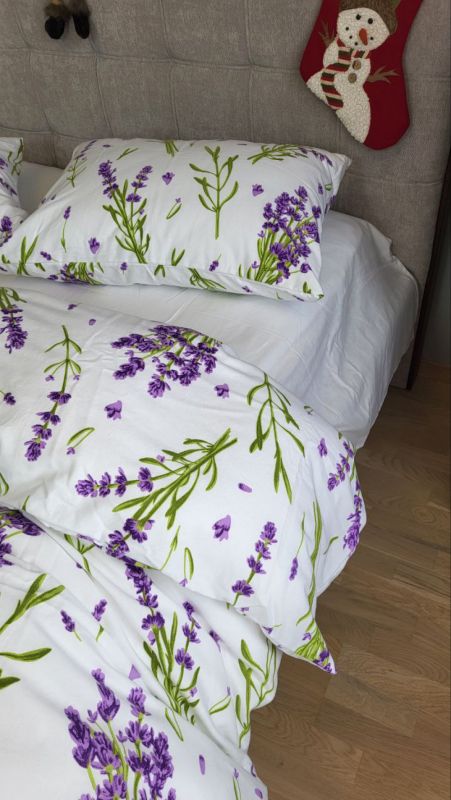 Лаванда/білий, Turkish flannel підк. двостор. (Євро)