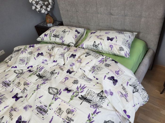 Листівка/салатовий, Turkish flannel (Полуторний)