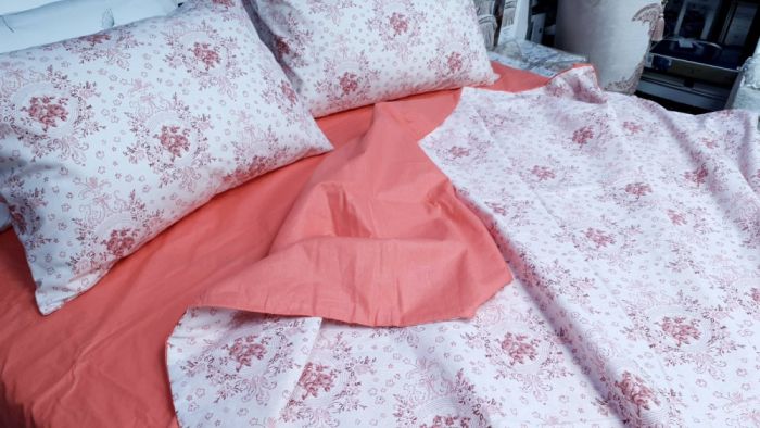 Прованс корал, ранфорс нав 50*70см (Полуторний)