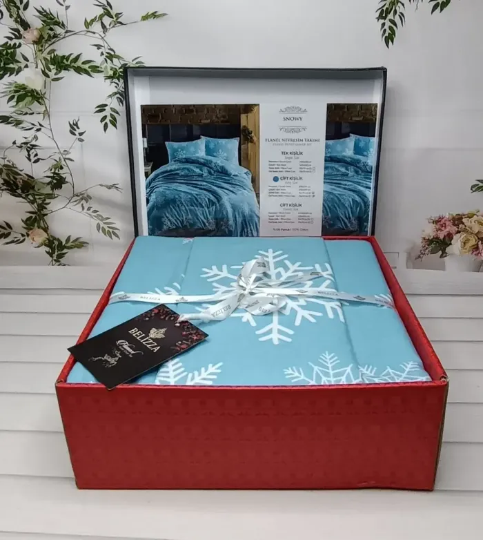 Двоспальний Євро комплект Belizza Snowy Фланель