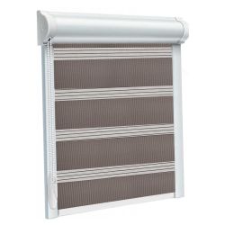 Рулонна штора Secret DN день-ніч закритого типу П-подібна Сірий