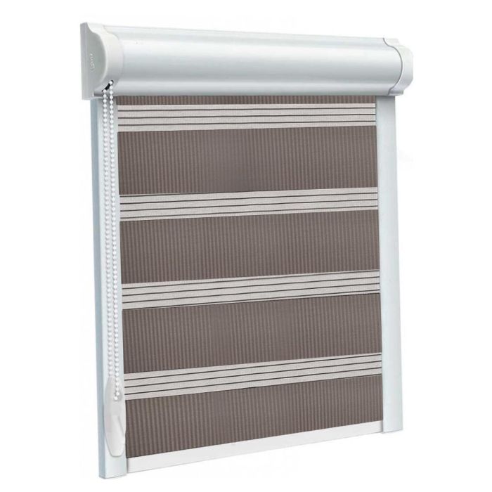 Рулонна штора Secret DN день-ніч закритого типу П-подібна Сірий