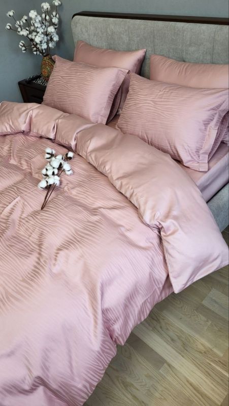 Сатин JACQUARD, WAVE POWDER (Полуторний)