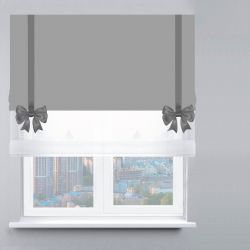 Римська штора День-Ніч Тюль/Блекаут Перфект з бантами оливковий