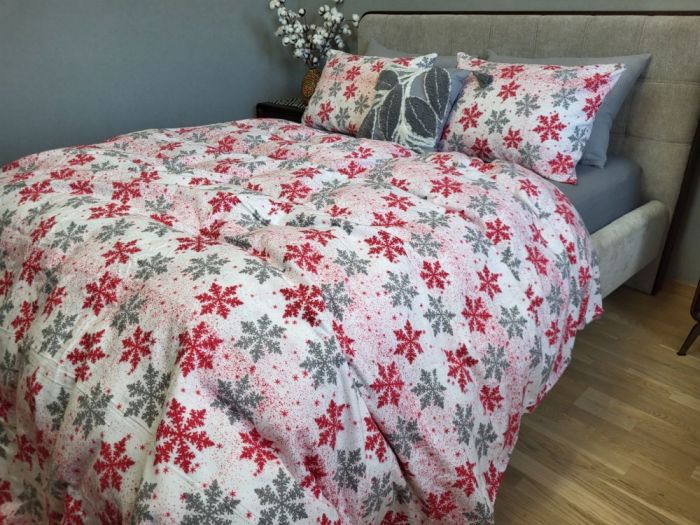 Сніжинка сіра/сіра гавань, Turkish flannel (Полуторний)