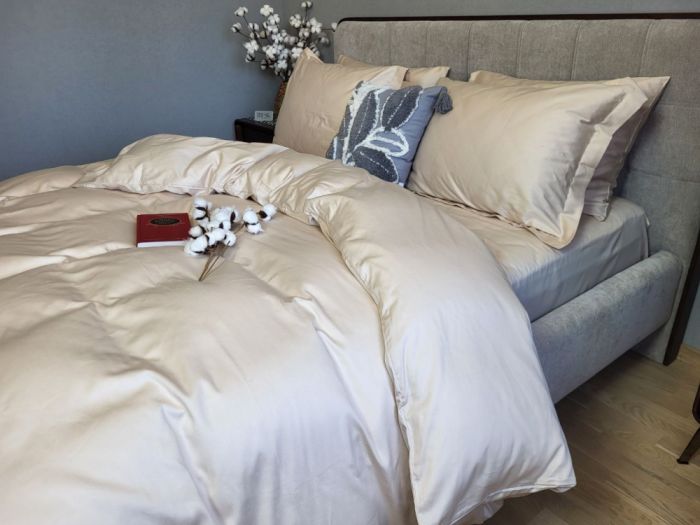 Сатин однотонний BEIGE, №0060 (Полуторний)