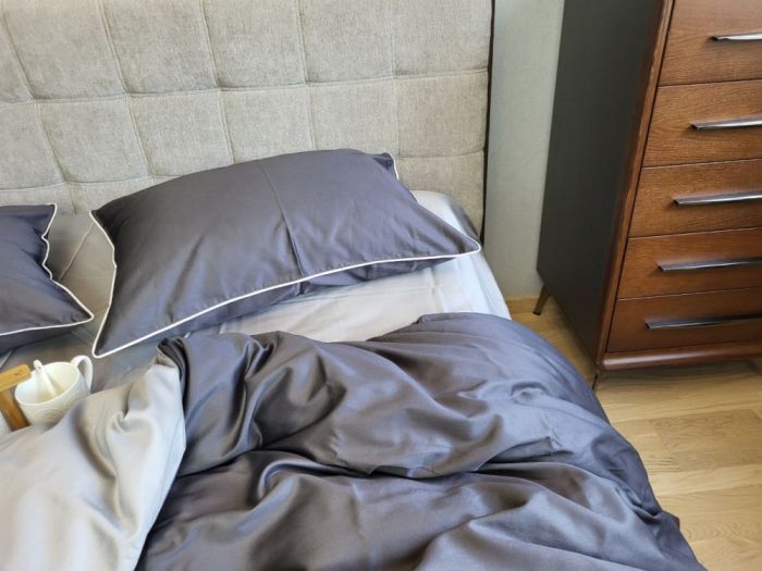 Сатин однотонний №240+№251, з кантом (Полуторний)